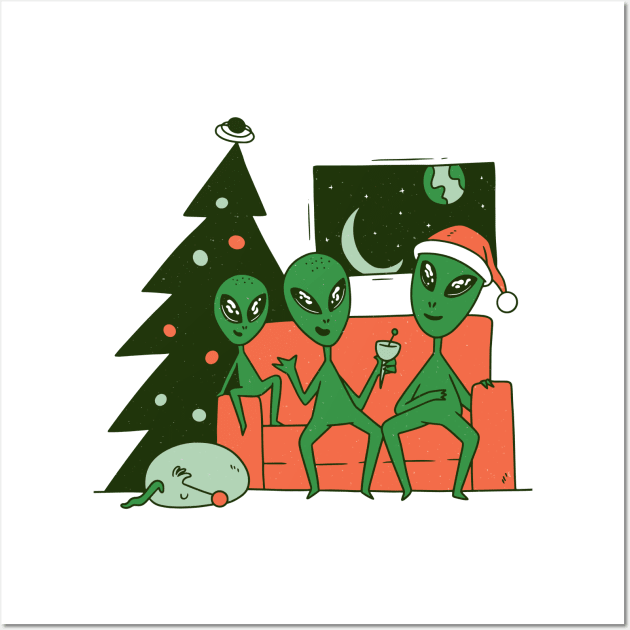 Alien Christmas Wall Art by MajorCompany